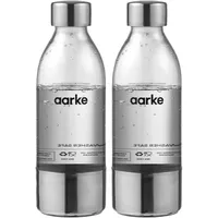 Aarke PET-Flasche 2 x 0,4 l edelstahl