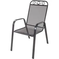 DEMA Streckmetall Stapelstuhl Metallstuhl Gartenstuhl Stuhl Hollywood anthrazit
