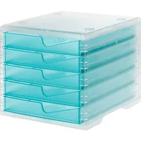 Styro Schubladenbox styroswingbox light aqua 275-8430.25224, DIN C4 mit
