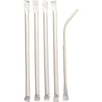 Papstar Strohhalme pure weiß