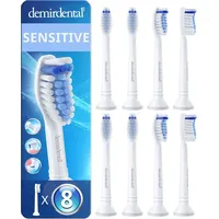 Demirdental 8er demirdental Sensitive Aufsätze passend für Philips Sonicare