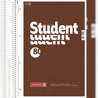 Brunnen Collegeblock Student A4 rautiert Braun