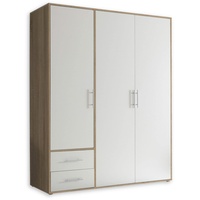 SchlafKONTOR Kleiderschrank Valencia weiß