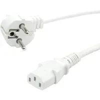 Value Netzkabel CEE7/7-Stecker & IEC-Buchse gerade 0,6 m Weiß