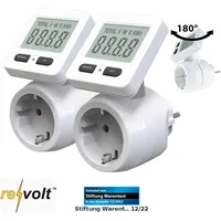 Revolt Digitaler Energiekostenmesser mit 180° drehbarem Display, bis 3.680