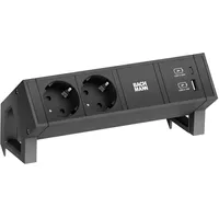 Bachmann Steckdosenleiste Desk2 0,20 m Schwarz 3 St.