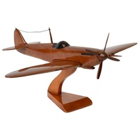 Casa Padrino Luxus Deko Jagdflugzeug Supermarine Spitfire Braun /