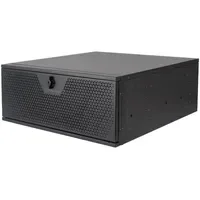 Silverstone Technology SST-RM44-4HE-Rackmount-Servergehäuse mit verbesserter Flüssigkühlkompatibilität, schwarz