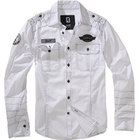 Brandit Textil Luis Vintage Langarmhemd White L
