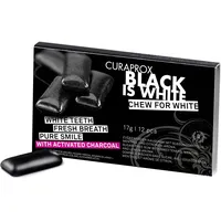 Curaprox Black is White Kaugummi Blister mit 12 Dragees