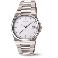 Boccia Titanium Herrenuhr mit Saphirglas superflach weiß 3657-01