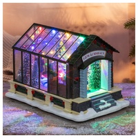 Hi Haushalt International LED Weihnachts Gewächshaus Weihnachtslandschaft Dekoleuchte