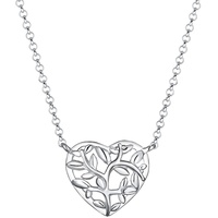 Elli Halskette Damen Herz Anhänger Lebensbaum Symbol filigran in