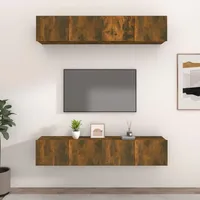 VidaXL TV-Schränke 4 Stk. Räuchereiche 80x30x30 cm Holzwerkstoff