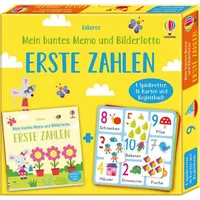 Usborne Publishing Mein buntes Memo und Bilderlotto: Erste Zahlen