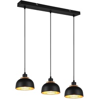 Trio Reality Pendelleuchte Punch 3-flammig Schwarz matt