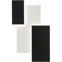 WOFI Wandlampe Esszimmerleuchte Glas satiniert Wandleuchte schwarz weiß Designleuchte,