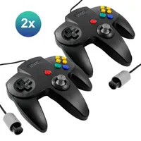EAXUS Controller 2er Set Schwarz Nintendo 64