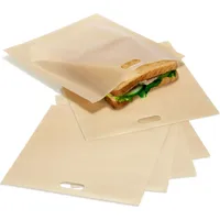 COM-FOUR COM-FOUR® 6x Toastbeutel, wiederverwendbare Antihaft-Toasttüten, für Käsetoasts im