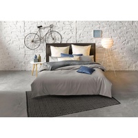 FLEURESSE Bettwäsche Colours, 100% Baumwolle, 2 teilig, Uni-Mako-Satin, superweich,