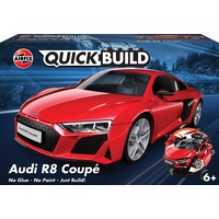 AIRFIX QUICKBUILD Audi R8 Coupe Modellbausatz, Rot/Ausflug, Einfarbig (Getaway