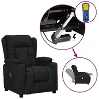 VidaXL Massagesessel mit Aufstehhilfe Schwarz Stoff