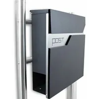 BITUXX Design Standbriefkasten mit Post Blende Graphit MS-16770 -