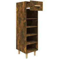 VidaXL Schuhschrank Räuchereiche 30x35x105 cm Holzwerkstoff