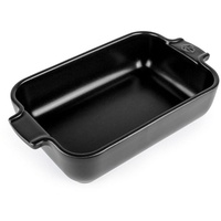 PSP-Peugeot PEUGEOT Auflaufform APOLLIA 22cm Rechteckig Satin Schwarz, Backofen