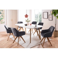 SalesFever Essgruppe, 5-teilig, 1 Tisch + 4 Stühle 180°