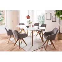 SalesFever Essgruppe 5-tlg. weiß/natur/grau/natur