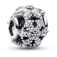 Pandora Timeless Funkelndes Rundes Herbarium Cluster Charm aus Sterling-Silber,