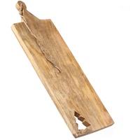 MARELIDA Schneidebrett Vesperbrett mit Baumausschnitt Mangoholz Weihnachts Holzbrett 60cm