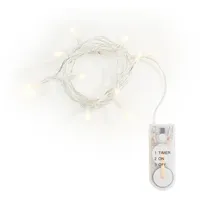 VBS Mini-LED-Lichterkette, mit Timer, mit Knopfzellen 10 u. 20