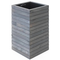 Westmann Holz Pflanzkübel Mono grau 33x33x56 cm