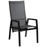 Outdoor Edge Gartenstuhl verstellbar, Anthrazit Grau - Textilen -
