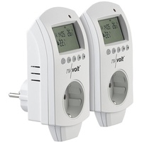 Revolt 2er-Set digitale Steckdosen-Thermostate für Klimageräte, 3.680 Watt
