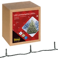 IDENA Lichterkette 200 LED warmweiß für Innen & Außen