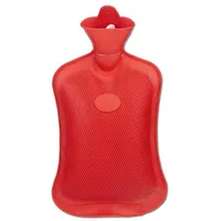 Relaxdays 2 x Wärmflasche ohne Bezug, Rot