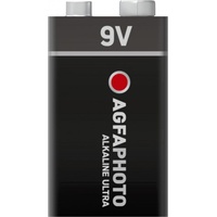 AgfaPhoto 110-851808 Haushaltsbatterie Einwegbatterie 9V Ultra, Retail Blister (1-Pack)
