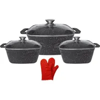 Cheffinger Kochtopfset Brattopf Quadratisch 6 tlg Topf Induktion Alu