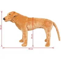 VidaXL Plüschtier Hund Labrador Stehend Plüsch Hellbraun XXL
