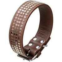 Karlie Vintage Square Stud Hundehalsband - Brown - 70