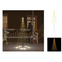 VidaXL LED-Weihnachtsbaum für Fahnenmast Warmweiß 108 LEDs 180 cm