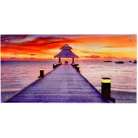 MCW Glasbild T114, Wandbild Poster Motiv, 50x100cm Steg
