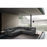 Designwerk Ecksofa »Temple L-Form, tolles Designsofa«, mit Sitztiefenverstellung grau