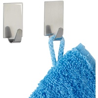 Wenko Rechteck-Haken glänzend 4er Set - 4er Set, Edelstahl