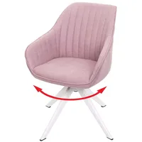 Mendler Esszimmerstuhl HWC-K27, Küchenstuhl Stuhl mit Armlehne, drehbar Stoff/Textil