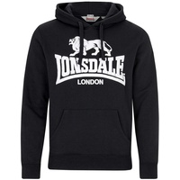 Lonsdale London Herren Gosport 2 Kapuzenpullover, Schwarz, S