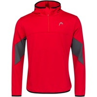 Head Kapuzenpullover Hoodie mit Kapuze Club Tech Half-Zip rot